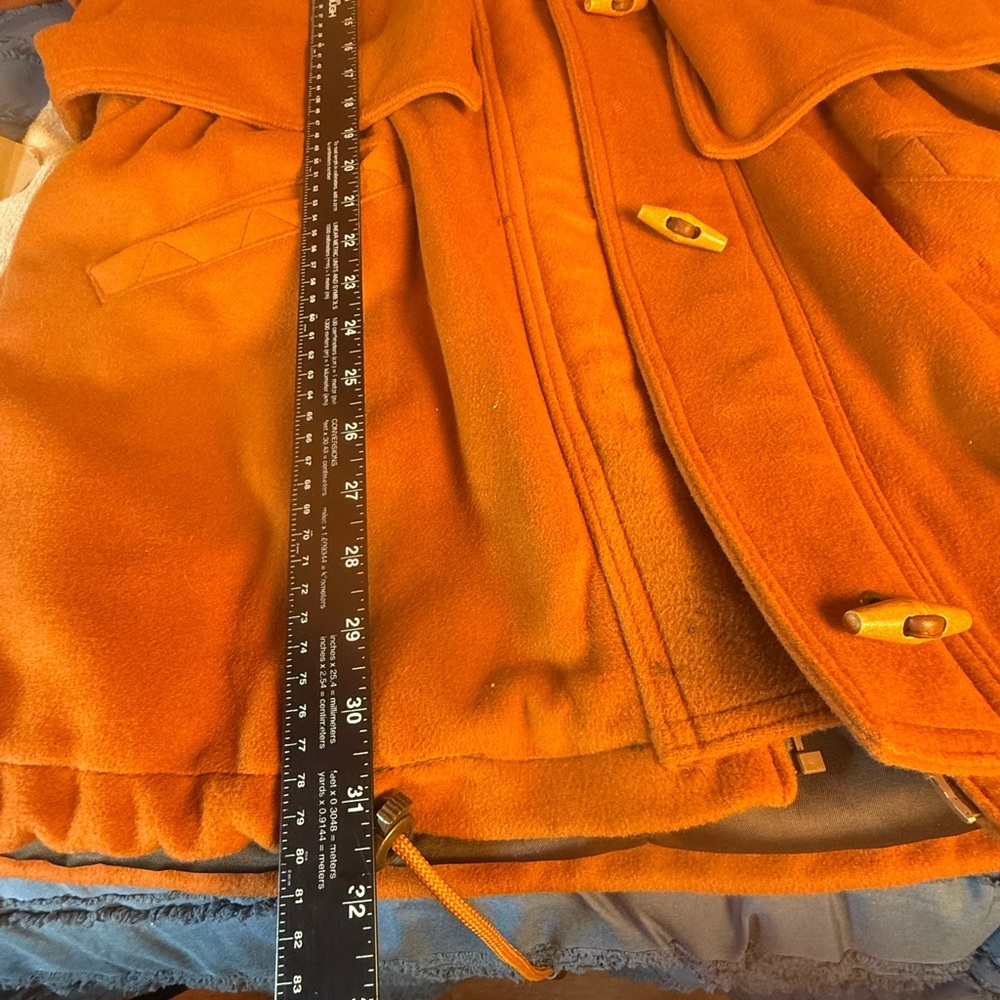 Vintage‎ Danielle Ltd. Rust Oversized Toggle Zippered Coat Jacket Women’s XS? - Picture 8 of 15